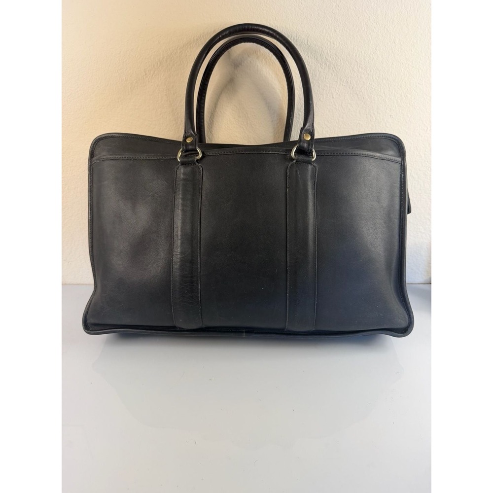 Coach Briefcase Unisex Black Leather Vintage 029-6002 USA Made Business Bag